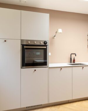 Keukenfronten licht beige zand kleur mat IKEA systeem