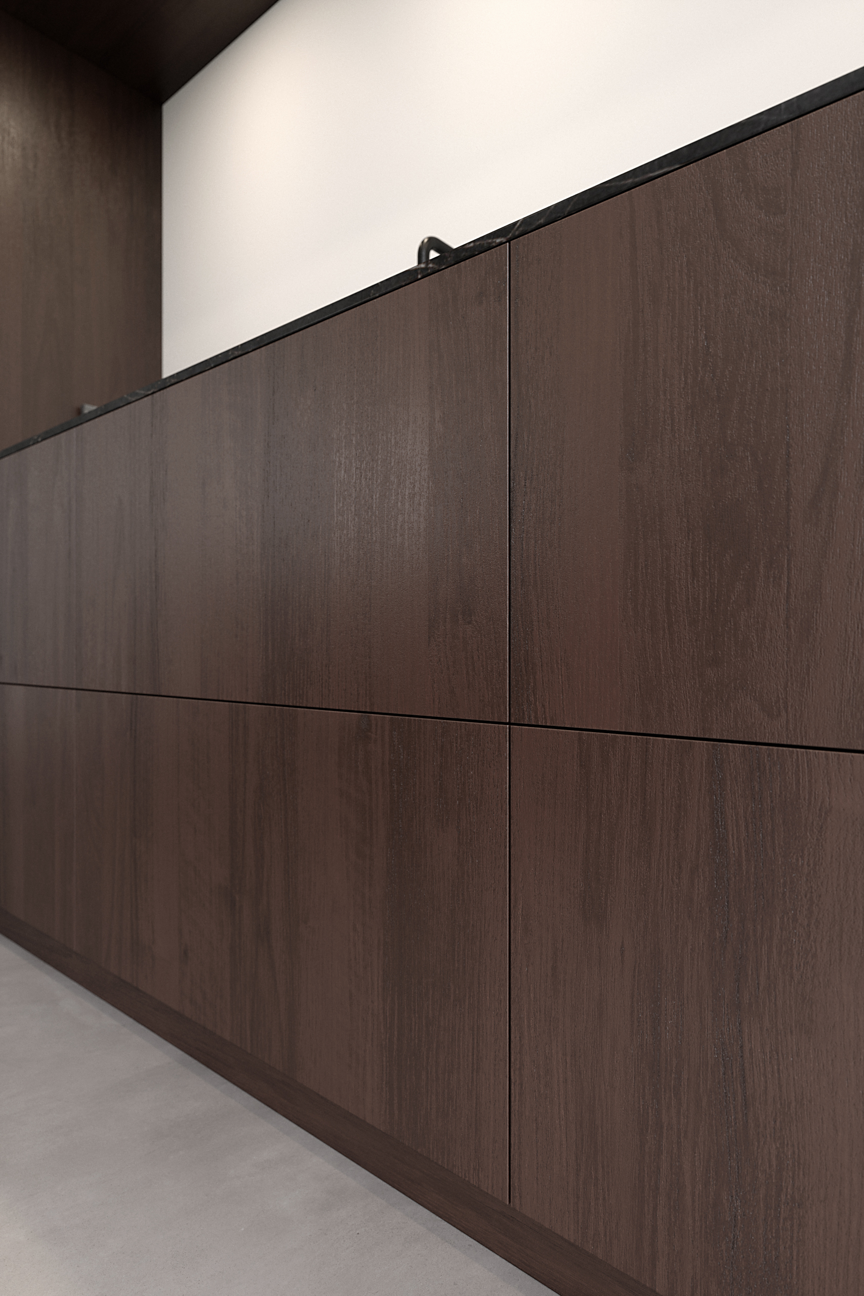 Dark Brown Oak - rechte afwerking - geschikt voor IKEA metod