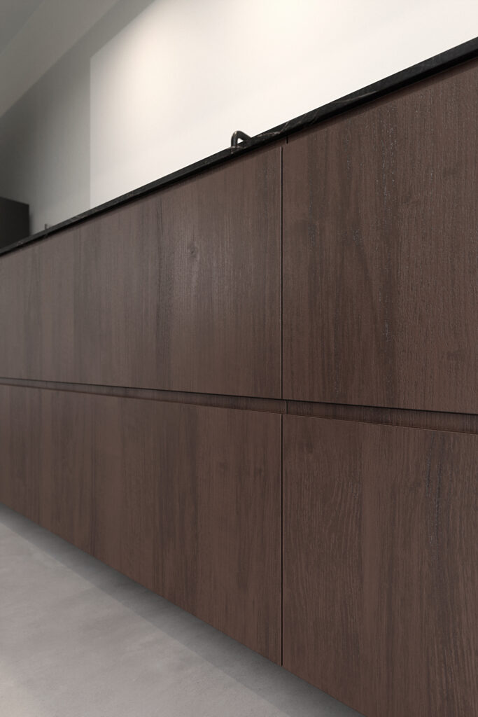 Dark Brown Oak Japandi greep