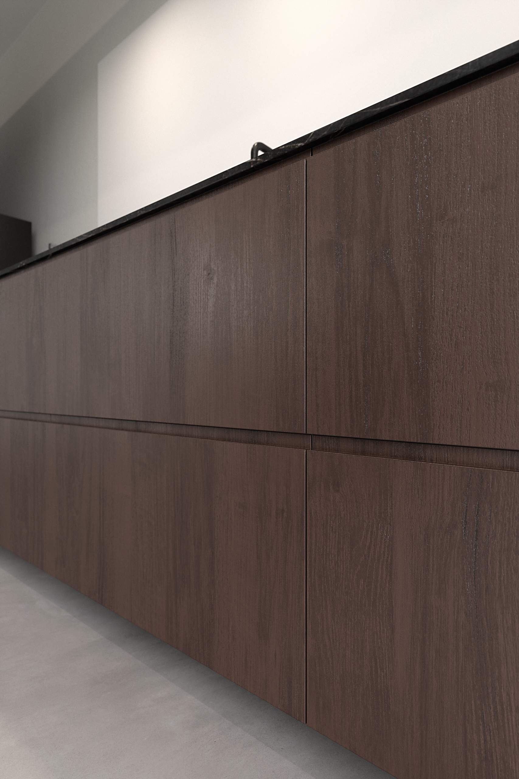 Dark Brown Oak Japandi greep